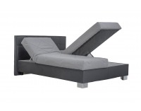 Čalúnená manželská posteľ s roštom a matracom Belfast 180 - tmavosivá / sivá