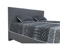 Čalúnená manželská posteľ s roštom a matracom Reflex 160 - tmavosivá / vzor
