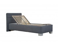Čalúnená jednolôžková posteľ s roštom Sendy 120 - tmavosivá
