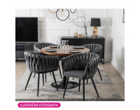 Dizajnové kreslo Bler - tmavosivá (Velvet) / čierna