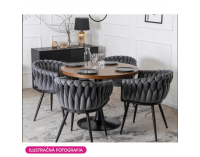 Dizajnové kreslo Bler - tmavosivá (Velvet) / čierna