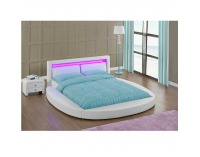 Čalúnená manželská posteľ s roštom Bless 180 - biela