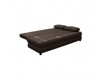 Rozkladacia pohovka s úložným priestorom Blum - hnedá