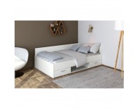 Posteľový rám s úložným priestorom Boat 120 - biela