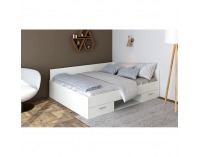 Posteľový rám s úložným priestorom Boat 160 - biela