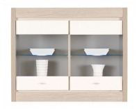 Vitrína na stenu Axel AX 17 - tuja / jasmín vysoký lesk