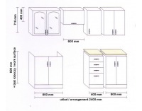 Kuchyňa Delicja 240 MDF Ekran - jelša tara