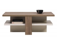 Konferenčný stolík Lionel LI 16 - dub sonoma truflový / biely vysoký lesk
