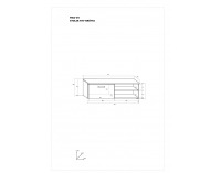 Trojdielna komoda Magic MA 4 - smrekovec sibiu / dub