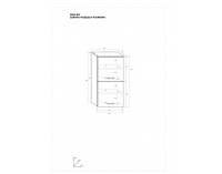 Vitrína Magic MA 6 L - smrekovec sibiu / dub