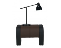 Čalúnený nočný stolík Naomi ST4-NA - hnedá / čierna