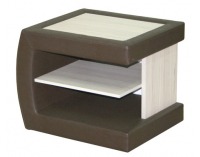 Čalúnený nočný stolík Spa - tuja / platan monaco