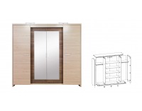 Šatníková skriňa Spa 4D - tuja / platan monaco