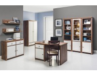 Vitrína Stix ST 5 - dub / biely mat