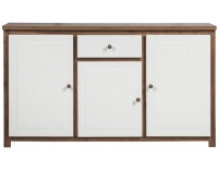 Trojdielna komoda Stix ST 3 - dub / biely mat