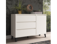 Jednodverová komoda so zásuvkou Bogan 1D3S - biela
