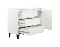 Jednodverová komoda so zásuvkou Bogan 1D3S - biela