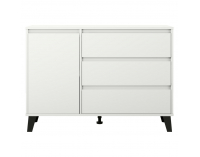 Jednodverová komoda so zásuvkou Bogan 1D3S - biela