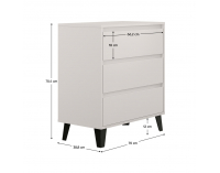 Zásuvková komoda Bogan 3S/70 - kašmír