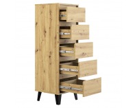 Zásuvková komoda Bogan 5S/40 - dub artisan