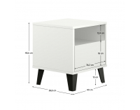 Nočný stolík Bogan Uno 1S - biela