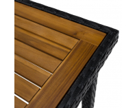 Záhradný nábytok z umelého ratanu Bogart - čierna / krémová / prírodná