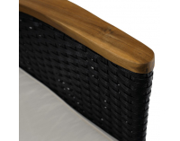 Záhradný nábytok z umelého ratanu Bogart - čierna / krémová / prírodná