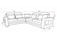 Rohová sedačka s rozkladom a úložným priestorom Bolzano P - sivá (Sawana 05) / čierna (Soft 11)