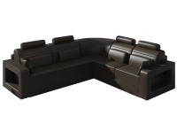 Rohová sedačka s rozkladom a úložným priestorom Bolzano P - tmavohnedá