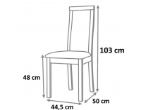 Jedálenská stolička Bona New - čerešňa / béžová