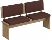 Lavica do kuchyne Bond BON-01 - craft zlatý / hnedá ekokoža