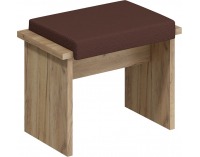 Taburetka Bond BON-06 - craft zlatý / hnedá ekokoža