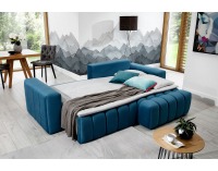 Rohová sedačka s rozkladom a úložným priestorom Bonta L - žltá