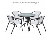 Záhradný stolík Borgen Typ 2 - čierna
