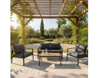 Záhradný set Borik - sivá / béžová