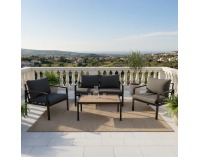 Záhradný set Borik - sivá / béžová