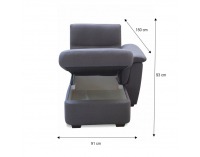 Otoman s úložným priestorom Born OTT 1B ZP P - sivá