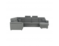 Rohová sedačka U s rozkladom a úložným priestorom Born U P - sivá