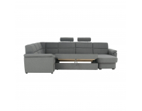 Rohová sedačka U s rozkladom a úložným priestorom Born U P - sivá