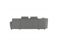 Rohová sedačka U s rozkladom a úložným priestorom Born U P - sivá