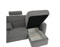 Rohová sedačka U s rozkladom a úložným priestorom Born U P - sivá