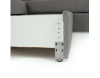 Rohová sedačka U s rozkladom a úložným priestorom Born U P - sivá