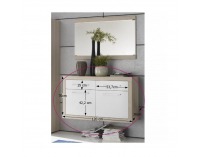 Botník (skrinka na topánky) Crema - dub sonoma / biela