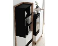 Regál Box BOX-06 - craft tobaco / biela / čierna