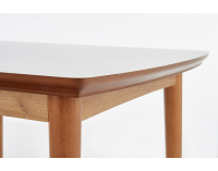 Rozkladací jedálenský stôl Bradley - biela / dub lefkas