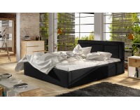 Čalúnená manželská posteľ s roštom Branco 160 - čierna