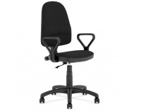 Kancelárska stolička s podrúčkami Bravo - čierna