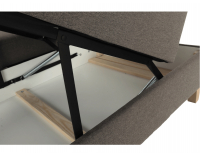 Rohová sedačka U s rozkladom a úložným priestorom Bridget L - sivohnedá (taupe)