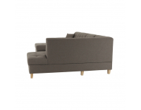 Rohová sedačka U s rozkladom a úložným priestorom Bridget L - sivohnedá (taupe)