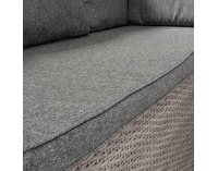 Záhradný nábytok z umelého ratanu Brillante - svetlosivá / sivá